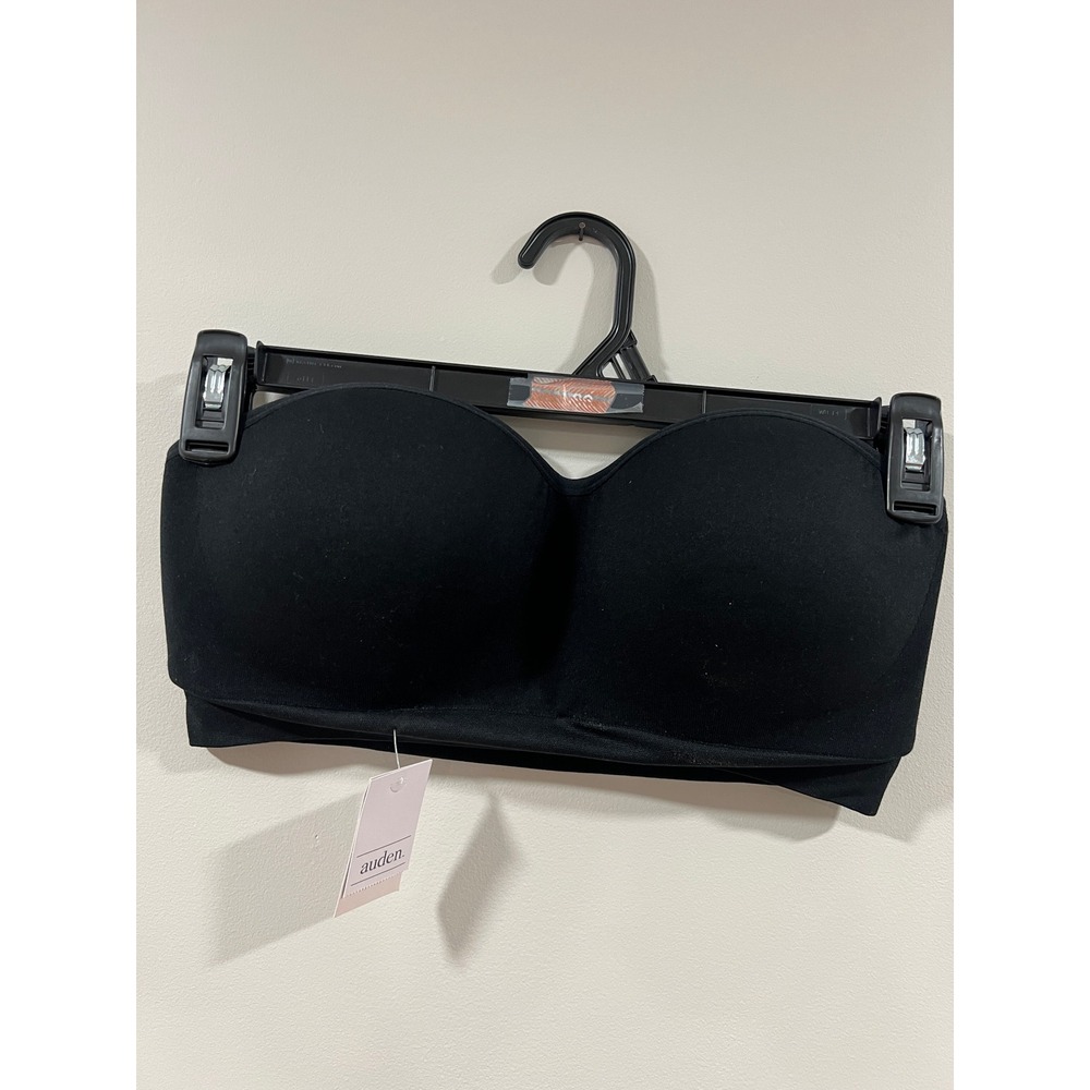 Auden Push Up Seamless Bandeau Bra‎ Black NWT Women Size XL